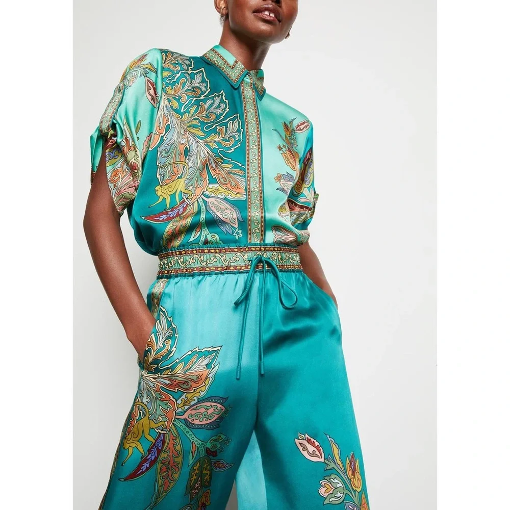 Alemais Franca shirt, size 4 US, silk satin, mint condition - Picture 10 of 11